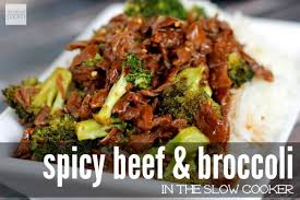 When the steak is tender, spoon a few tablespoons of the slow cooker stock into a bowl and whisk with cornflour. Slow Cooker Spicy Beef And Broccoli Recipe