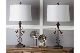 Safavieh Metal Table Lamp Set Of 2 Ashley Furniture Homestore In 2020 Bronze Table Lamp Table Lamp Sets Lamp Sets