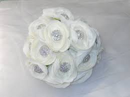 Silk wedding bouquets made just for you high quality, low prices, and great customer service welcome to budgetmindedbrides.com where you will find many bridal bouquets to choose from. Bridal Wedding Bouquet Bling Bouquet With White Ranunculas Etsy Wedding Bridal Bouquets Bling Bouquet Wedding Bouquets