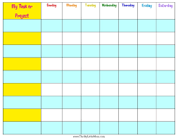 Color Pages Free Printable Weekly Chore Charts Final
