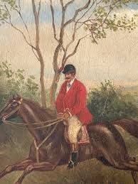 19th century English Fox Hunt - Oil on Canvas