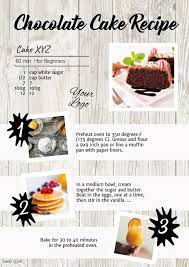 Recipe Chocolate Cake Food Tutorial Manual Ad Food Magazines Cover Recipe Template Food Magazine