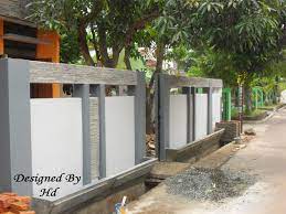 Gambar pagar tembok rumah minimalis. Model Pagar Minimalis Modern Dengan Hiasan Batu Alam Ndik Home