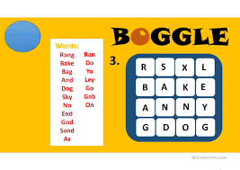 This is a simple and interesting free online puzzle to find the hidden english words from the scattered letters. Boggle Game English Esl Powerpoints For Distance Learning And Physical Classrooms