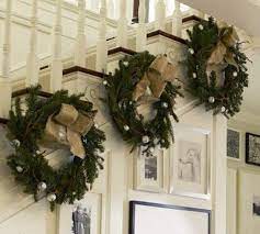 Time To Dress Up The Banister Christmas Staircase Christmas Stairs Christmas Wreaths