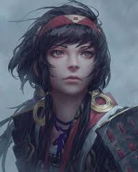 Female Human Plate Mail Armor Pathfinder Pfrpg Dnd D D D20 Fantasy Character Portraits Female Samurai Art