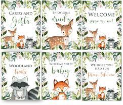 Woodland Baby Shower Decorations Signs Boy Or Gender Neutral Etsy In 2021 Woodland Baby Shower Decorations Baby Shower Signs Baby Shower Woodland