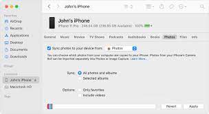 Select the box for sync photos to your device from > choose sync settings > apply. Sync Your Photos Manually Using The Finder Apple Support