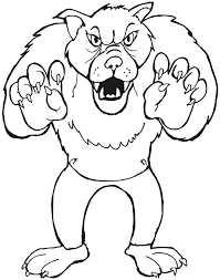 Big Bad Wolf Coloring Page Wolf Looking Fierce Wolf Colors Halloween Coloring Animal Coloring Pages