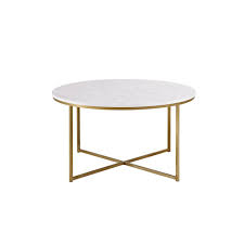 Daisy Faux Marble And Gold Round Coffee Table By Desert Fields Walmart Com In 2020 Round Gold Coffee Table Coffee Table Round Coffee Table