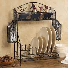 Bear Dinnerware Kitchen Rack Cabin Kitchen Decor Kitchen Design Decor Rustic Kitchen Design