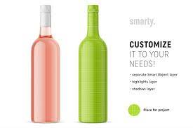 Download Rose Wine Bottle Mockup Wine Bottle Design Bottle Mockup Wine Bottle Packaging