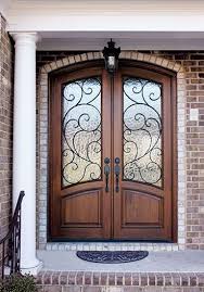 Iki Cam Arasi Ferforje Kapi Kir Toz Girmez Iron Doors Wrought Iron Doors House Front