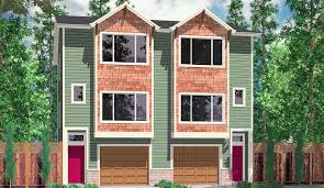 Our narrow lot house plans offer beautiful designs that will fit in tight places, giving you the chance to build a great home in the location of your dreams. Duplex House Plans Narrow Lot Townhouse Plans D 526