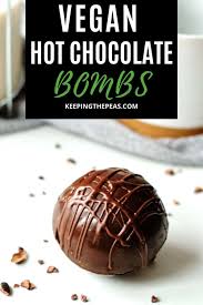 These Vegan Dark Chocolate Bombs Have A Dark Chocolate Shell Filled With Vegan Marshmallows Cacao Nib Vegan Hot Chocolate Chocolate Bomb Healthy Hot Chocolate