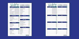 Check spelling or type a new query. Weekly Cleaning Schedule Free Printable Checklist Template September 2021 Millennial Homeowner
