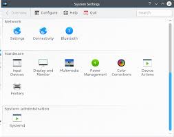Résultat de recherche d'images pour "kde plasma 5 system setting"