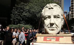 Jeremy Clarkson takes a pop at Chris Evans over Top Gear flop as giant  heads of The Grand Tour presenters arrive in Sydney