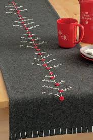 Pretty Felt Holiday Table Runner Nora Rosebrock I Can See This At Your Place Now Onmygoodness Holiday Table Runner Christmas Diy Christmas Table Runner