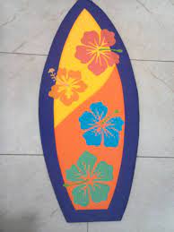 Tabla De Surf Hecha En Foamy Para Fiesta Hawaiana Hawaiian Party Summer Activities Surfboard