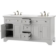 Home Decorators Collection Sadie 67 In W Double Bath Vanity In Dove Grey With Marble Vanity Top In Natural White 9673300270 The Home Depot Bathroom Vanity Remodel Marble Vanity Tops Double Vanity