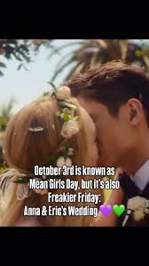 October 3rd is known as Mean Girls Day, but it’s also Freakier Friday: Anna  & Eric’s Wedding 💜💚, #lindsaylohan #lindsaylohanfan #lindsaylohanstyle  #lindsaylohanfashion #lindsay #lohan #actress ...