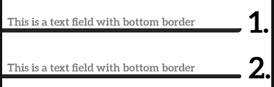 The three values of the shorthand property can be specified in any order, and one or two of them may be omitted. Rounded Rectangular Bottom Border Of Text Field Using Css Stack Overflow