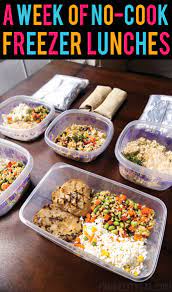 A Week Of No Cook Freezer Lunches Freezer Meal Prep Freezer Lunches Lunch Snacks