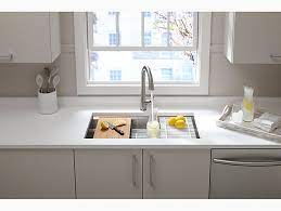 Kohler undermount kitchen sink with accessories. Prolific Undermount Stainless Steel Workstation Kitchen Sink W Accessories K 23651 Kohler Kohler