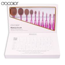 Docolor Oval Brush Set 10pcs Professional Toothbrush Makeup