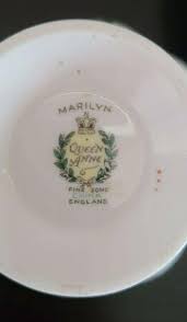 Vintage Queen Anne Marilyn Bone China Footed Cup & Saucer England