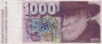 1000 Swiss Francs Auguste Forel 7th Series Exchange Yours