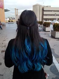 Light to medium skin tones that look great in blues, violets, and dark reds wear this color great, while hair that is naturally or colored a medium brown will be able to achieve the tone on tone brown. Blue Ends Hair Hair Color For Black Hair Dyed Hair Blue Dip Dye Hair