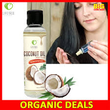 Coconut oil, almond oil and olive oil help to maintain a healthy scalp while rebuilding damaged hair. Lifetree Coconut Oil Organic 100ml For Thicker Hair Smooth Skin Shopee Malaysia