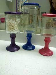 Salsa Jar Dollar Tree Candle Stick Holders And Spray Paint Then Super Glue Jar To Can Dollar Store Candles Dollar Tree Candle Holders Dollar Tree Candlesticks