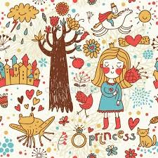 下载 在颜色可爱公主涂鸦集 图库插图 25014143 posters art prints seamless patterns photography backdrops