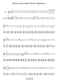 The main theme of snare drum music sheets can be very broad, so let's take a break from the main theme and just take a deep dive into the trap of drum sheet music. Drums Sheet Music Mission Impossible Beginner Level Schifrin