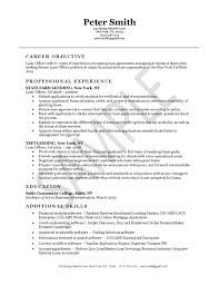 Loan Officer Resume Example