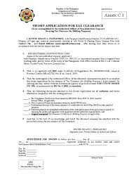 Tax clearance certificate is required of both individual and corporate entities for various transactions in nigeria. Sworn Application For Tax Clearance Annex C 1 Ruf Doc Identity Document Government Information