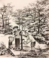 In the image below, the ground plane is level. To These Kids Water Magically Comes Out Of The Ground
