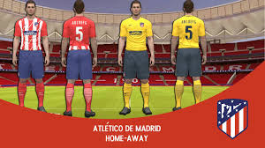There are a bear whit tree and some stars in the logo. Pes 2017 Atletico Madrid 17 18 Home Away Kits By Thursgal