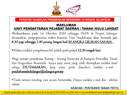 Direktori ketua kampung daerah hulu langat. Portal Rasmi Pdt Hulu Langat Waktu Operasi Pdthl Sepanjang Pkpb 14 27 Oktober 2020