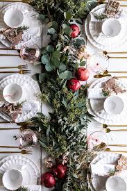 An Easy Christmas Tablescape My Christmas Menu Half Baked Harvest Christmas Party Table Christmas Dinner Table Christmas Table Decorations