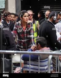 Katrina Kaif on the set of Ek Tha Tiger on Grafton Street Dublin, Ireland -  29.09.11 Stock Photo - Alamy