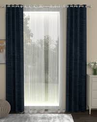 Shop for navy blue curtains online at target. Buy Navy Blue White Curtains Accessories For Home Kitchen By Rosarahome Online Ajio Com