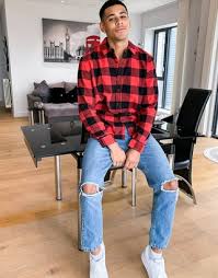 Topman Buffalo Check Shirt In Red And Black Shopstyle