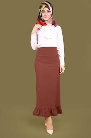 Yeni Urun Firfirli Kalem Etek Koyu Kiremit Urun Kodu Msm51040 29 90 Tl The Dress Uzun Etek Elbiseler