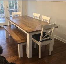 Farmhouse Dining Table With Breadboard Ends Etsy In 2020 Farmhouse Dining Table Farmhouse Dining Dining Table