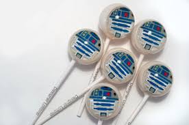 6 Robot Lollipops Tm Designer Lollipop Etsy Lego Star Wars Party Lollipop Star Wars Birthday Party