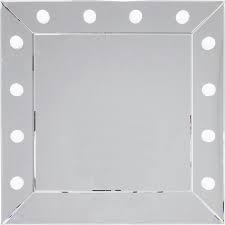 Zerkalo Make Up Square 81x81cm Kare Design Mirror Bulb Mirror Girl Bedroom Designs